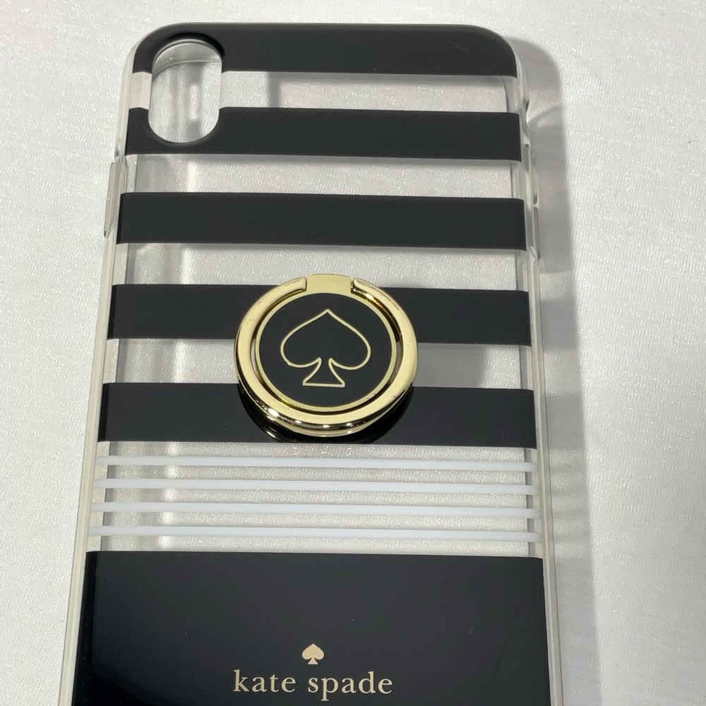 Kate Spade iPhone X & XS Case, Hardshell with Ring Stand, Black - Picture 7 of 12